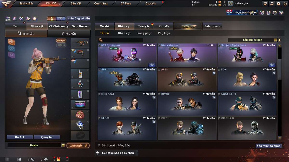 shop acc cf uy tin gia re